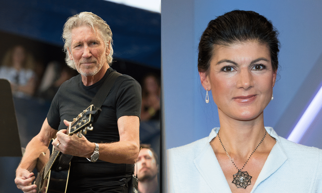 Roger Waters und Sahra Wagenknecht.