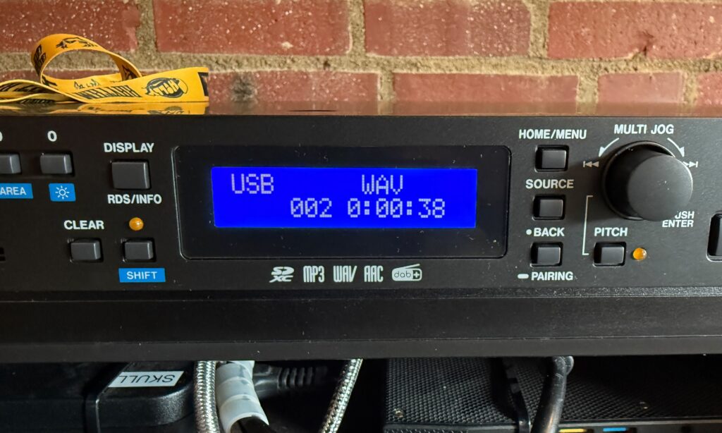 Auch die WAV-Wiedergabe über einen USB-Stick ist kein Problem