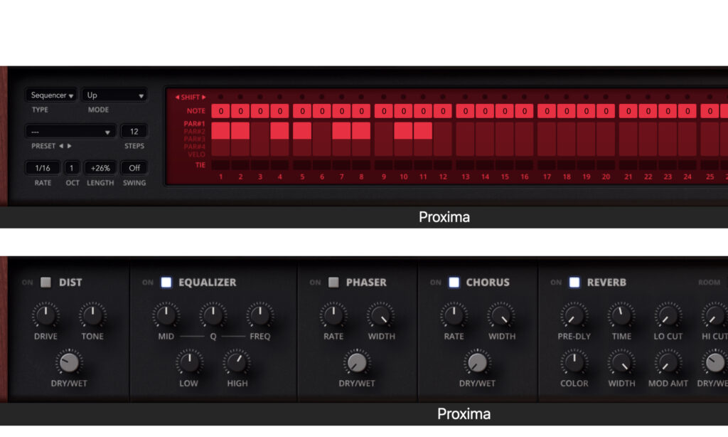 Synapse Audio Proxima: Seq und FX.