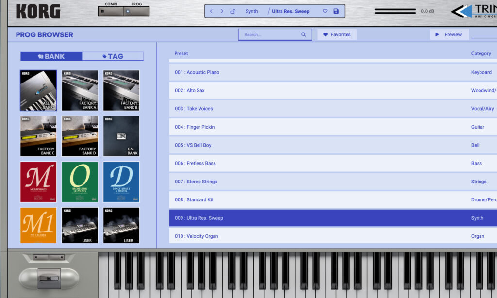 Korg Collection 6: Trinity Library.
