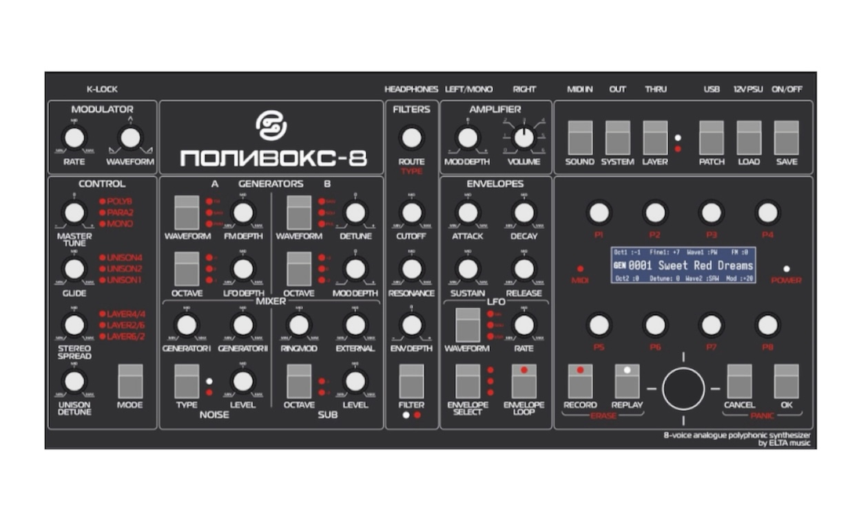 Elta Music POLYVOX 8 Synthesizer - ein polyphoner Polyvoks Artikelbild