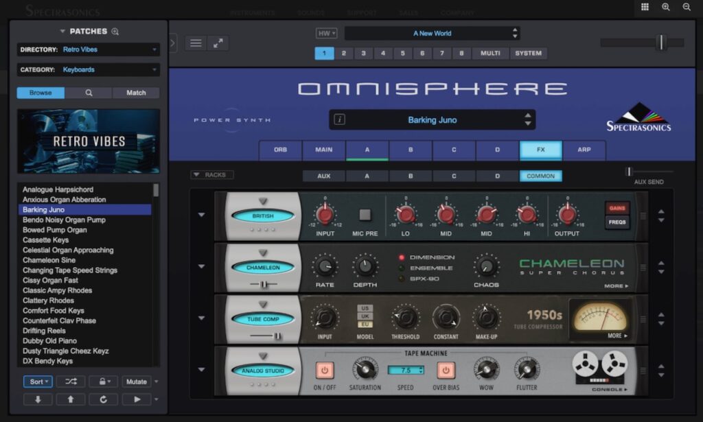 Omnisphere 3 Effekte (Bildquelle: Spectrasonics)