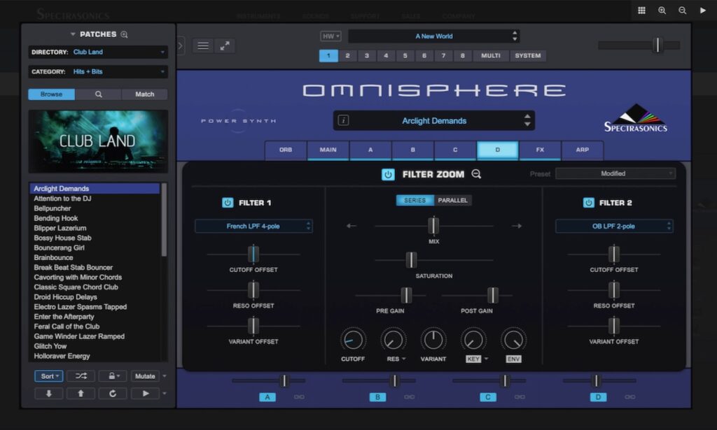 ScreenshotOmnisphere 3 Filter Zoom (Bildquelle: Spectrasonics)