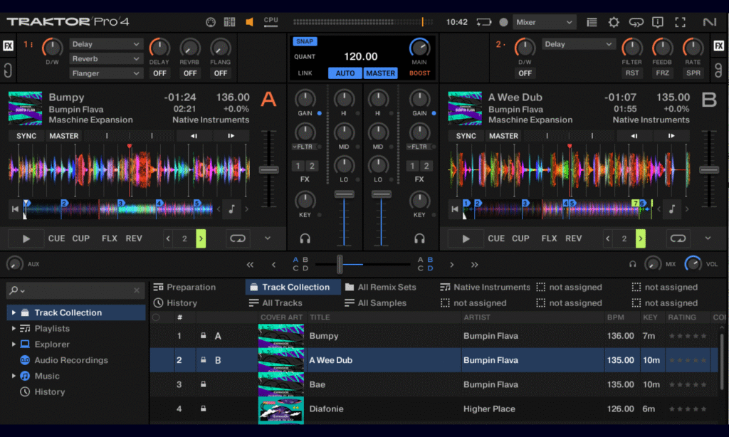  FX Decks beim Native Instruments Traktor MX2