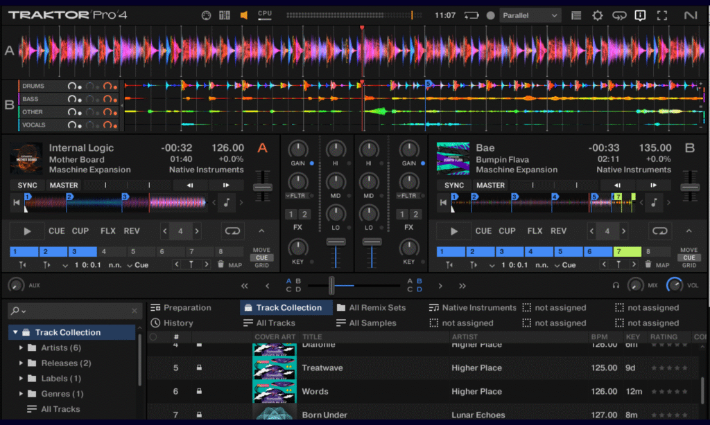 Stems beim Native Instruments Traktor MX2
