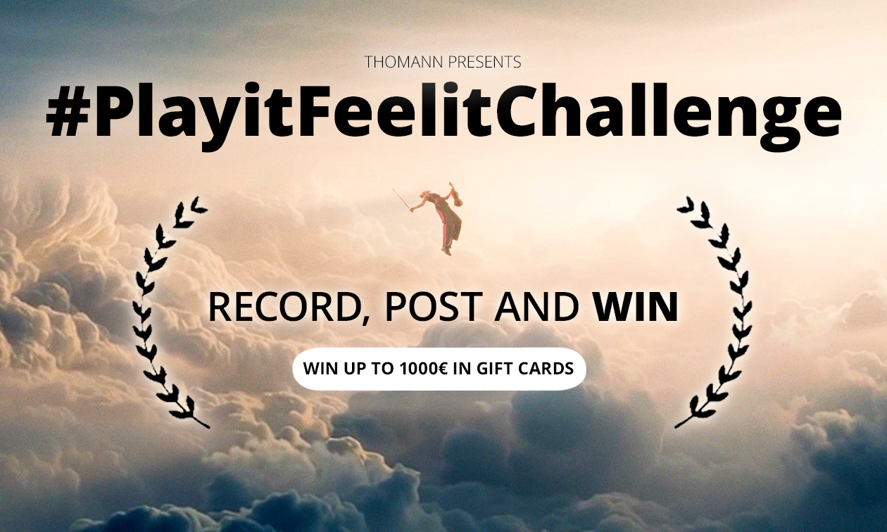 Thomann Play It. Feel It. Challenge: 1000 € Gutschein zu gewinnen Artikelbild