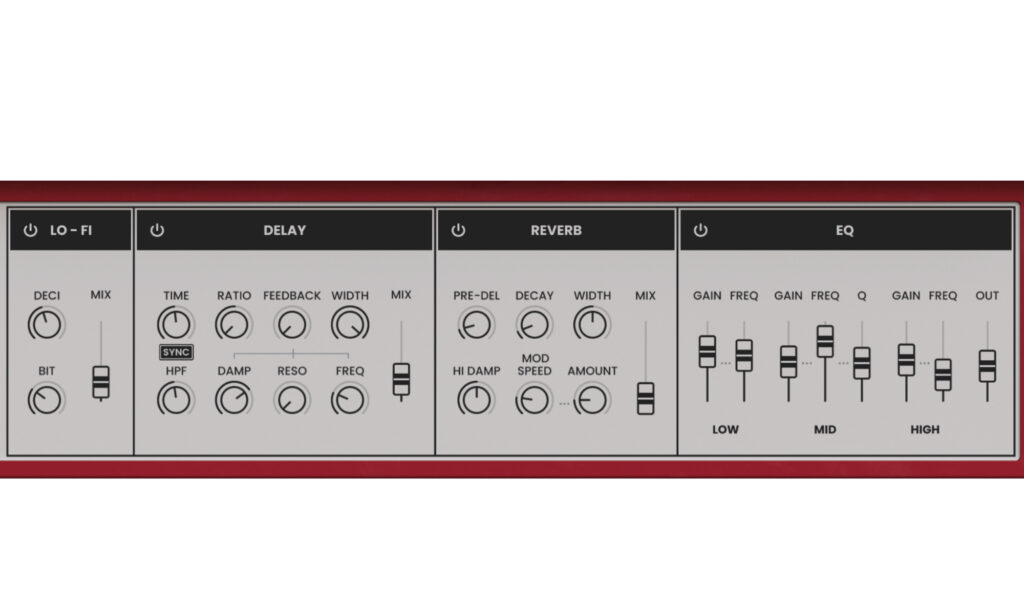 Air Music Technology Iona: Effekte.
