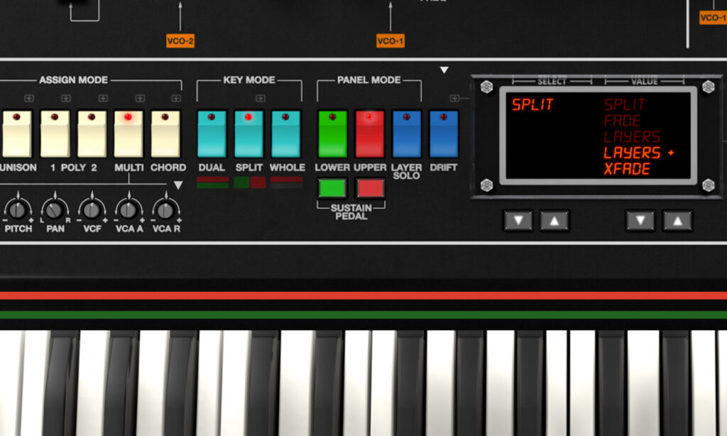 Cherry Audio Mercury-8: Key Mode.
