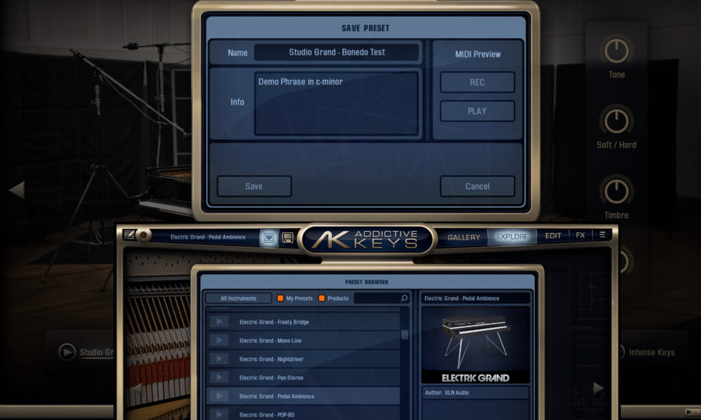 XLN Audio Addictive Keys: Presets.