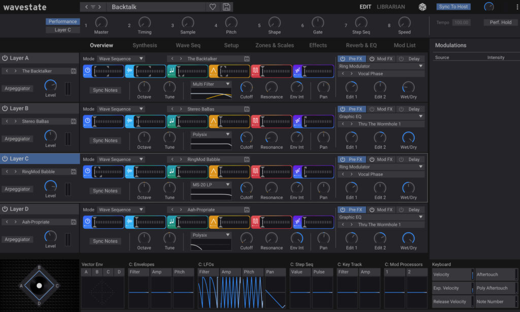 Layer-Sound: Korg Wavestate native.