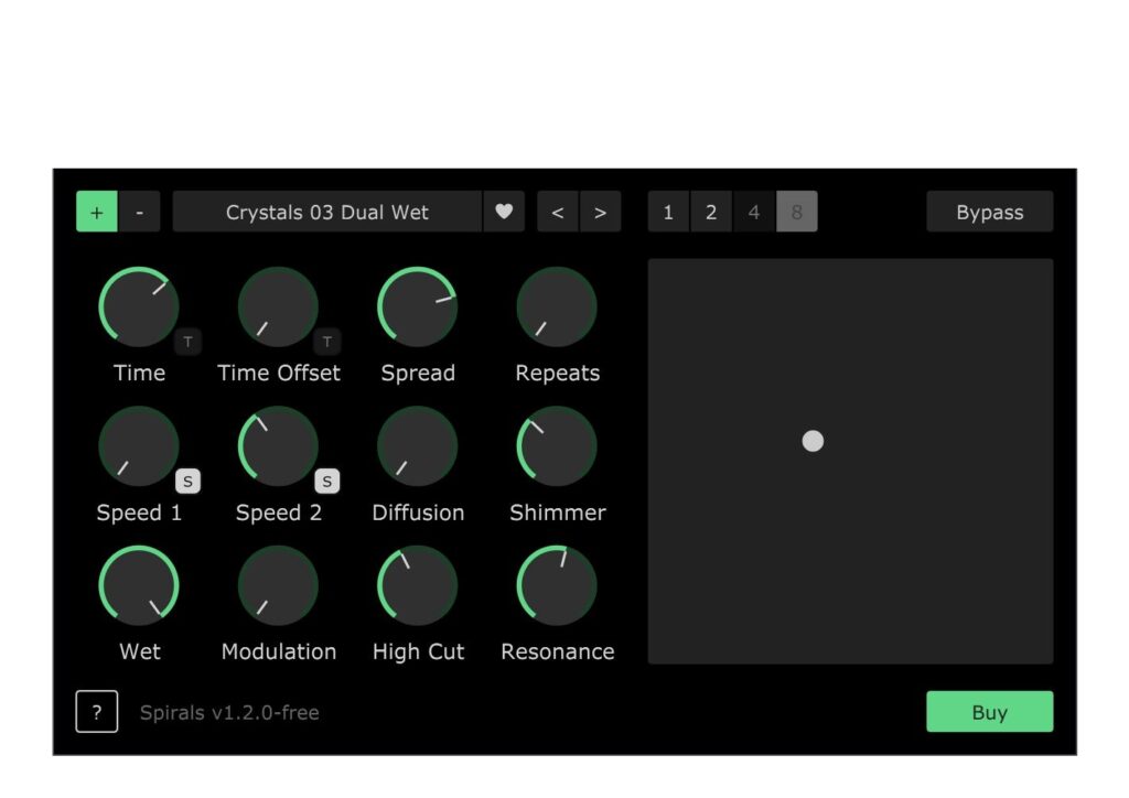Daniel Gergely Spirals Plugin Test Bedienoberfläche