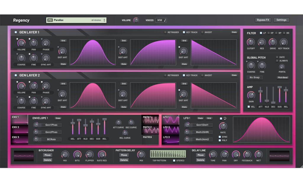 Nakst Regency Plugin Test Bedienoberfläche