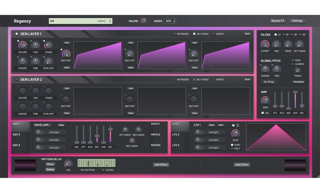 Wie die anderen Plugins des Herstellers folgt auch Regency einem farblichen Thema.