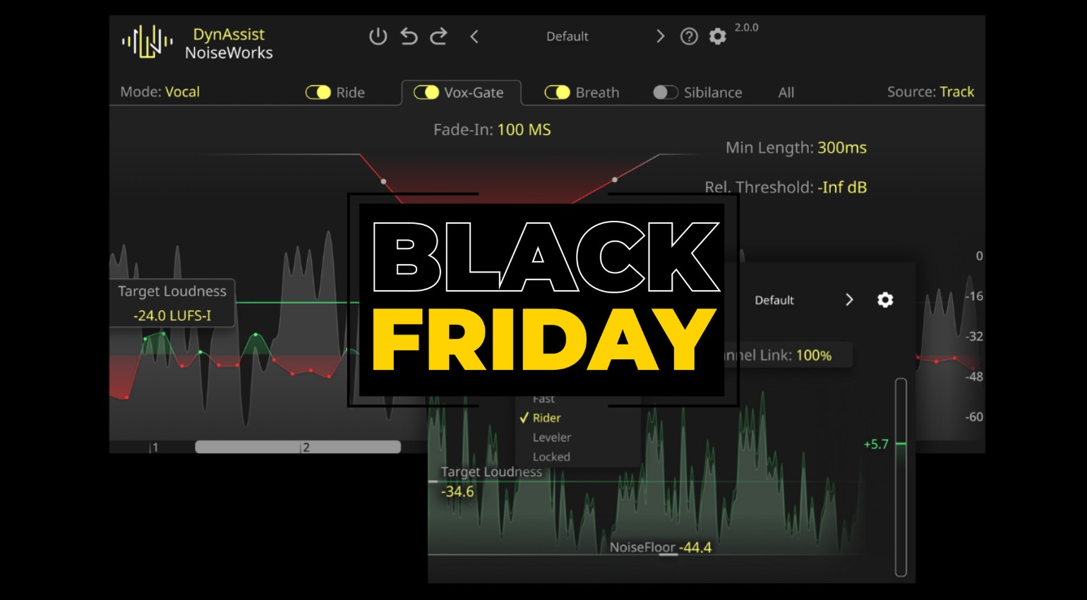 NoiseWorksAudio Black Friday Sale: DynAssist mit 30 % Rabatt & GainAim kostenlos!