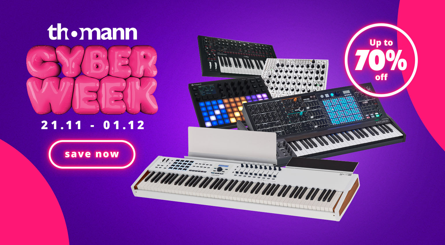 Die besten Synthesizer Deals zur Thomann Cyberweek 2025!