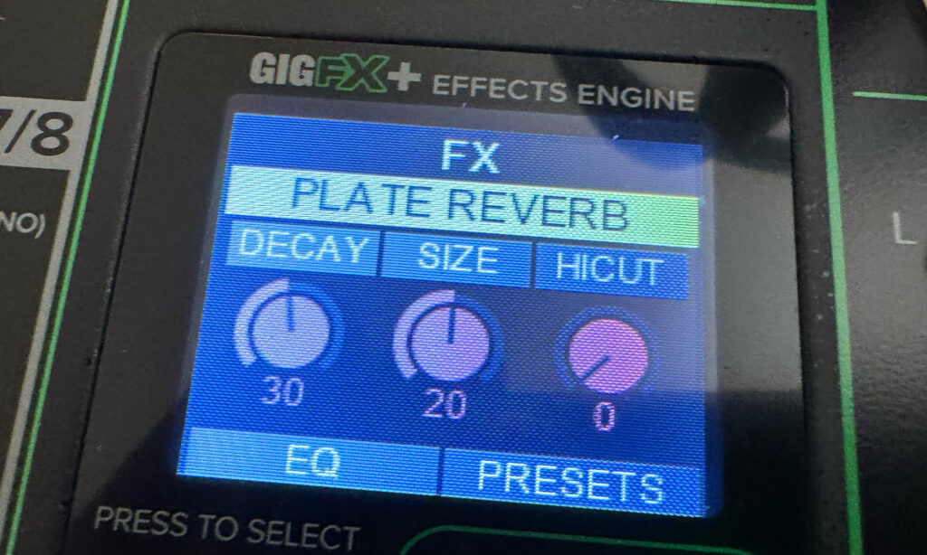 Der interne FX-Processor ist für einen Mixer dieser Größe umfangreich
