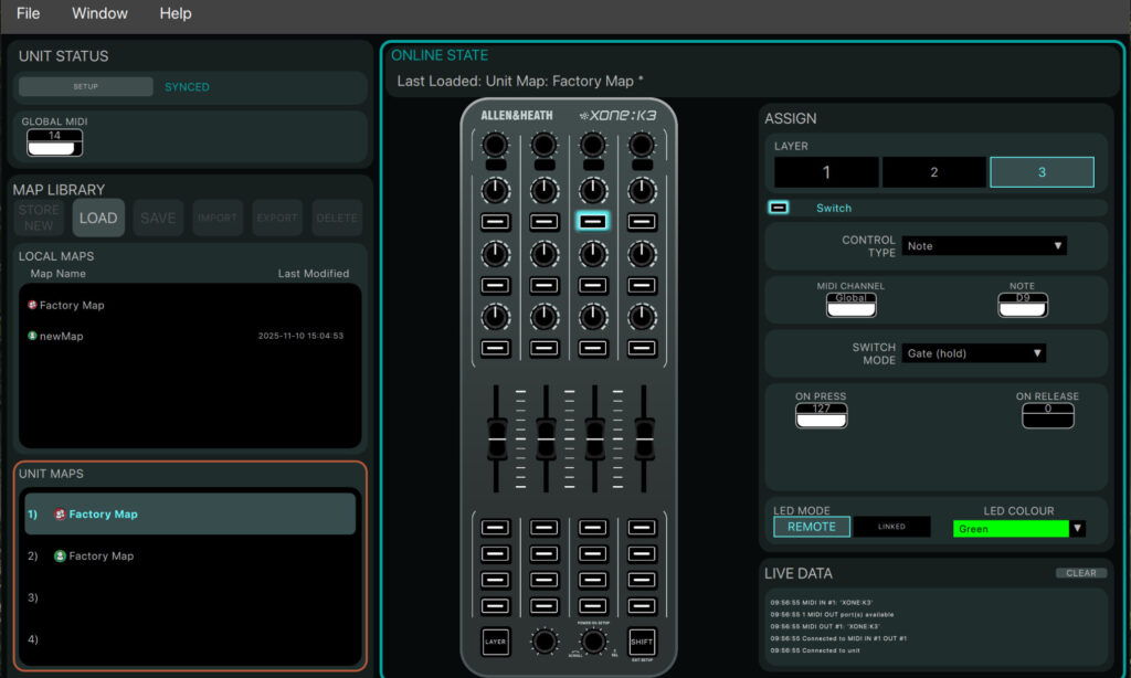 Allen & Heath Xone Configuration Tool - Buttons