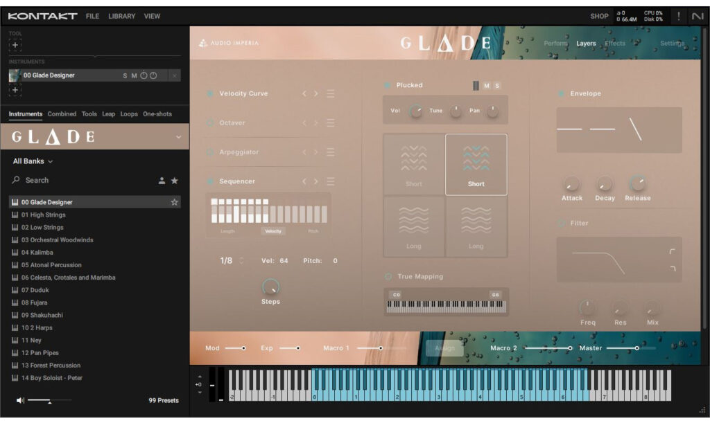 Das farbenfrohe Design der Perform-Page ist optisch beeindruckend.