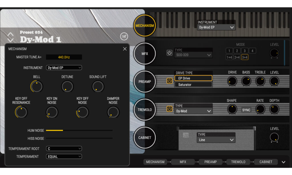 Roland Earth Electric Piano: Mechanism.