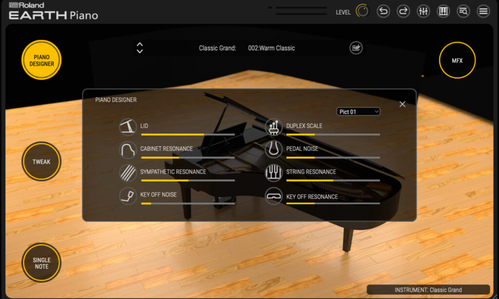 Roland Earth Electric Piano: Piano.
