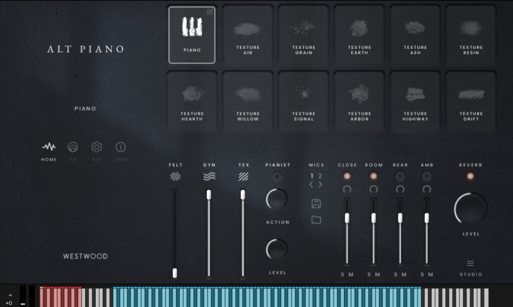 Upright Piano: Westwood Instruments.