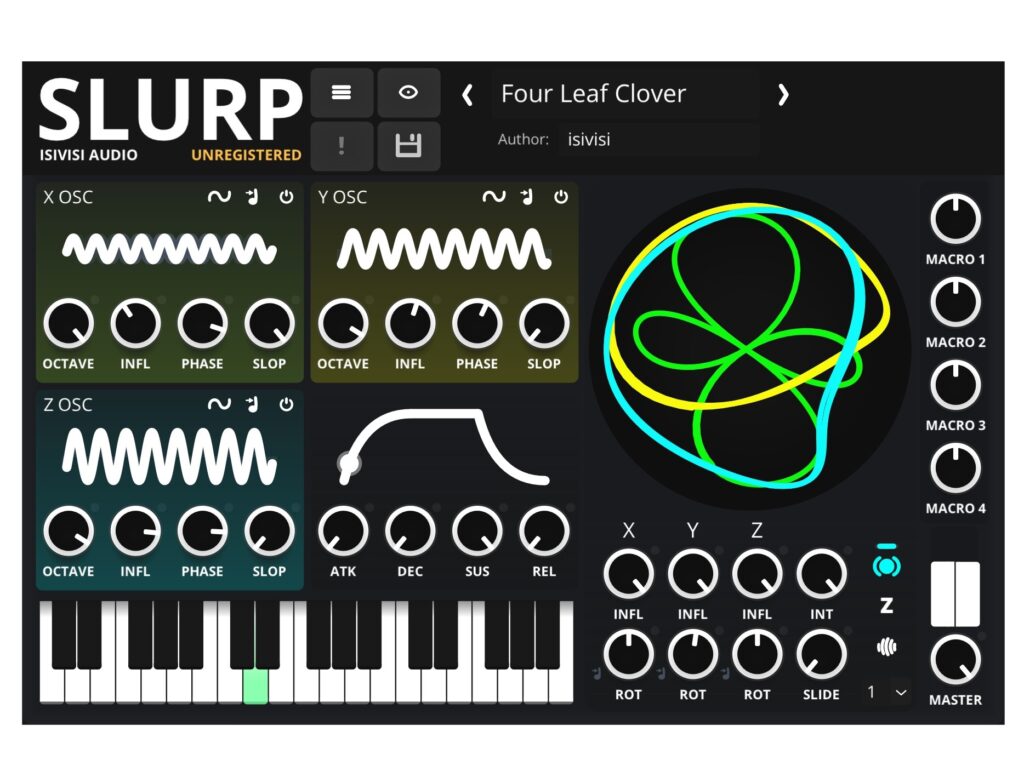 Isivisi Audio Slurp Plugin Test Bedienoberfläche
