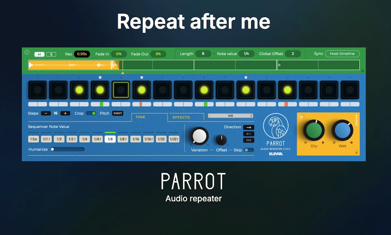 KLEVGRAND Parrot Plug-in: Transformation von Audio Artikelbild