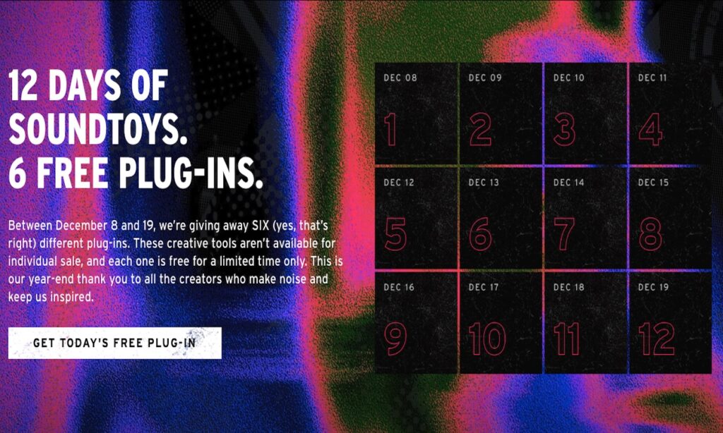 12 Days of Soundtoys (Bildquelle: Soundtoys)