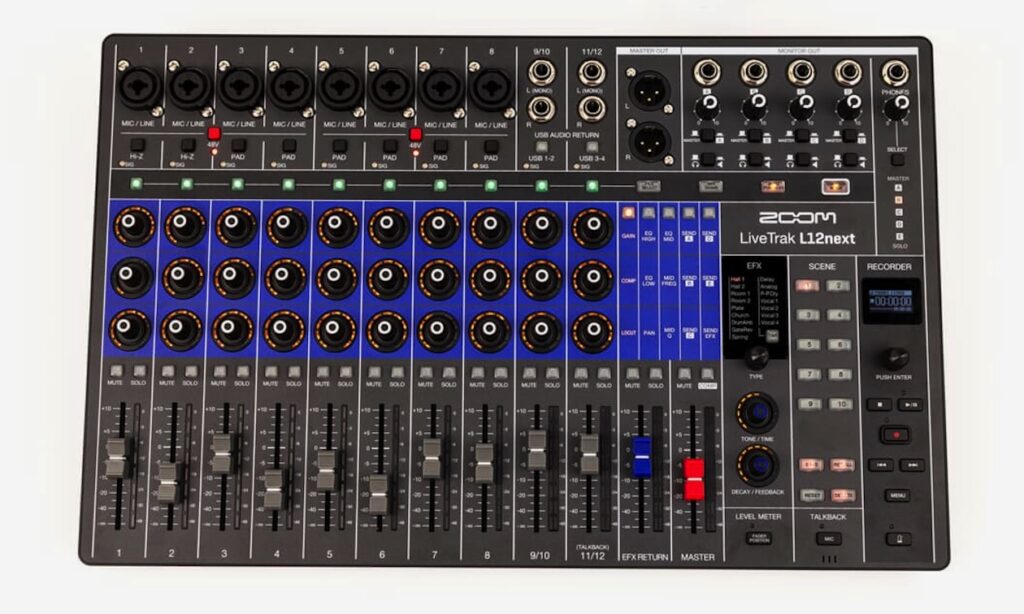 Zoom LiveTrak L12next (Bildquelle: Zoom)