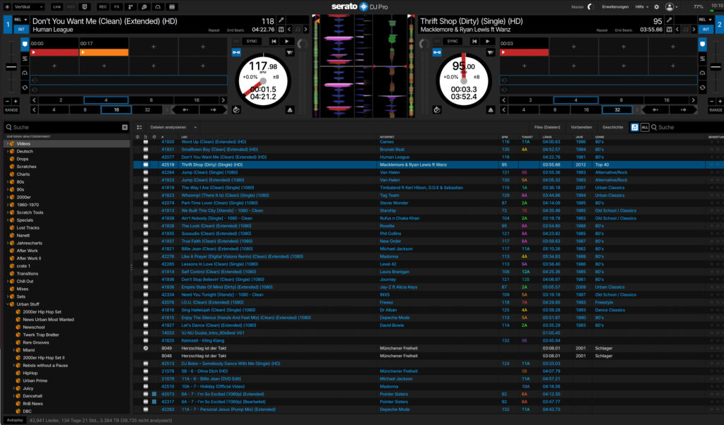 Serato DJ Pro Performance Mode Vertical