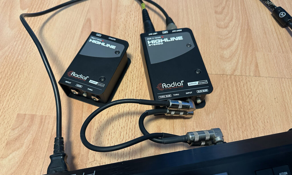 Radial Engineering Highline, Test Setup