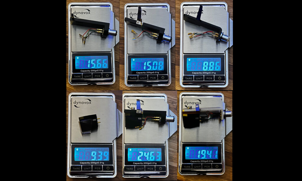 Foto-Kollage ein und derselben Waage – MC X + LH-4000 = 24,2 Gramm