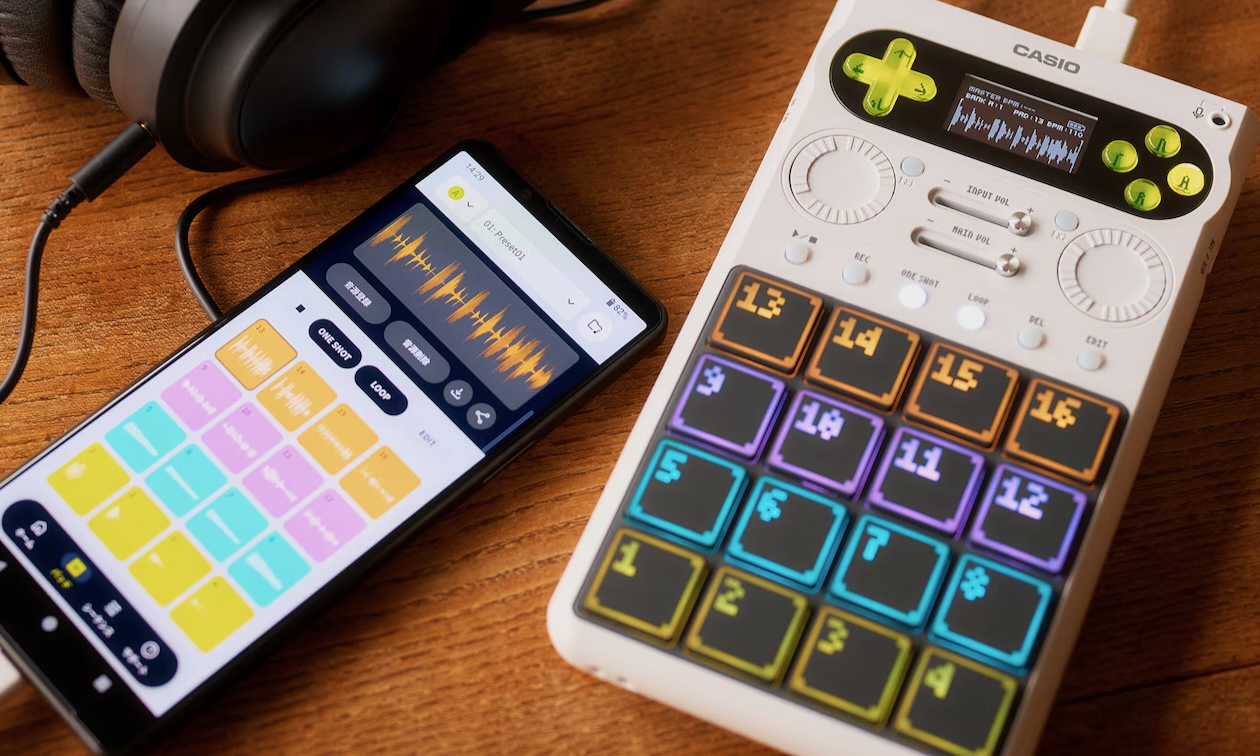 Casio SXC-1 Sampler auf der japanischen Casio-Website Artikelbild