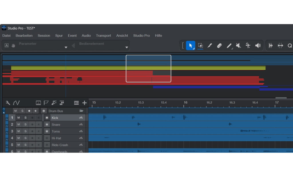 Die neue Arrangement-Übersicht verhilft zu mehr Durchblick. 