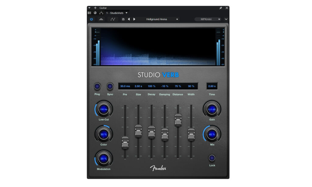 Das Interface und die Parameter von Studio Verb sind straight forward.