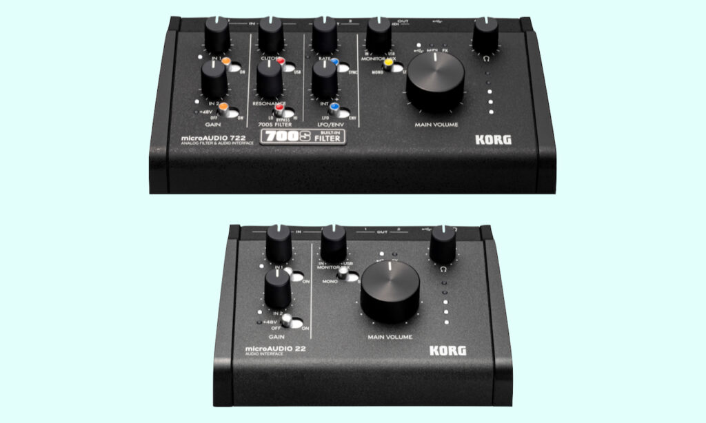 microAUDIO 22 und microAudio 722 Audio-Interfaces (Bildquelle: Korg)