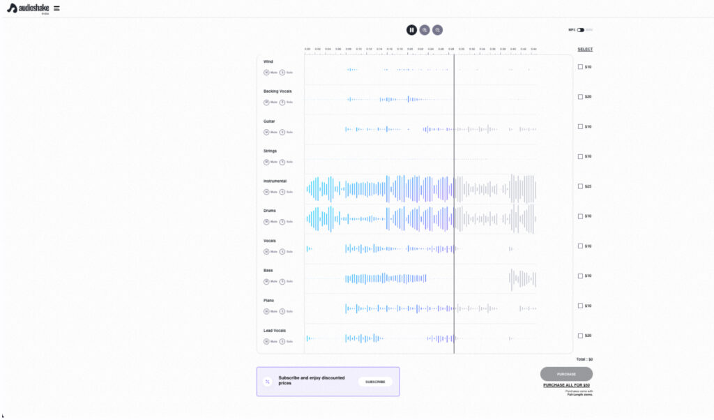 Screenshot Audioshake