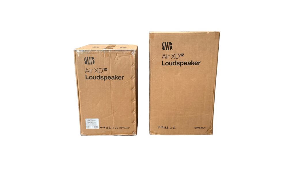 Die Versandkartons der PreSonus Air XD10 und 12