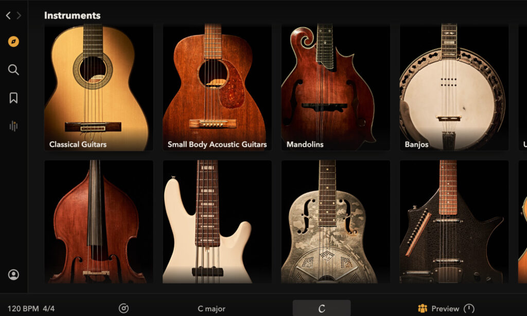 Celemony Tonalic: Instruments.