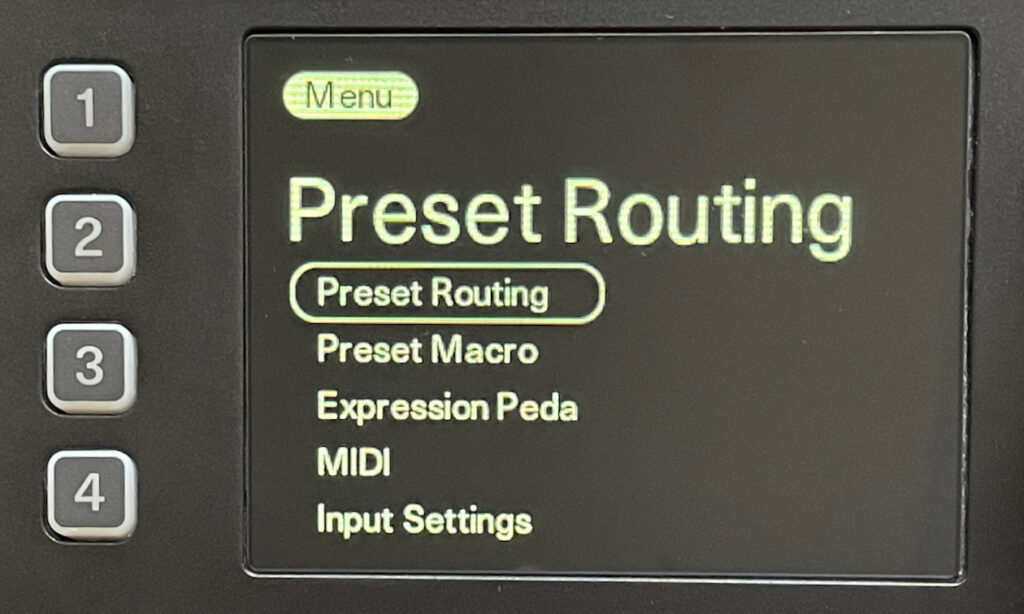 Hauptmenü mit wichtigen Einstellungen, wie z.B. dem Routing (Bildquelle: Sven Rosswog)