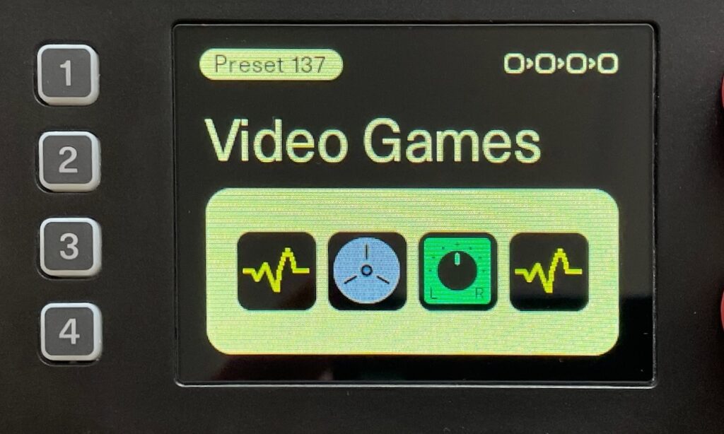 Preset mit Symbolen der Effekte (Bildquelle: Sven Rosswog)