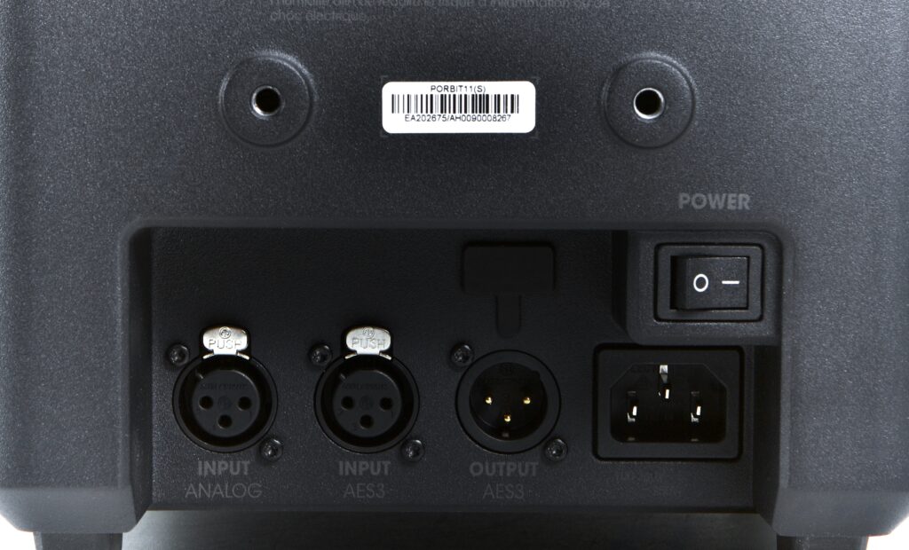 Detailansicht der Anschlüsse auf der Rückseite der Palmer Orbit 11