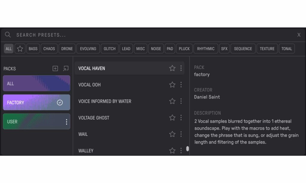Baby Audio Grainferno: Library.