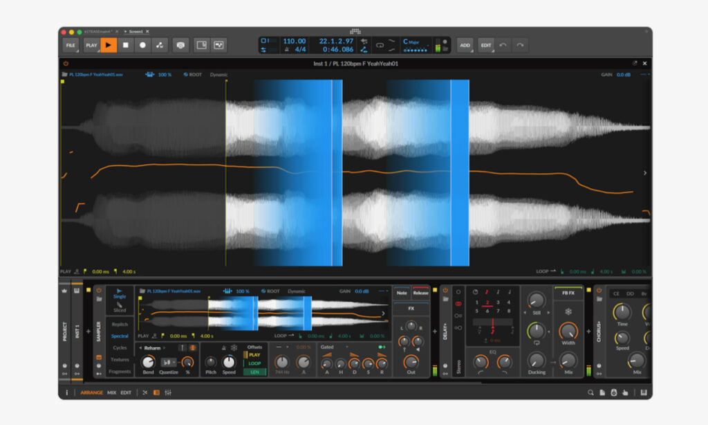 Bitwig Studio 6.1 Sampler (Bildquelle: Bitwig)