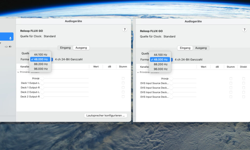 Audio-Settings Macbook