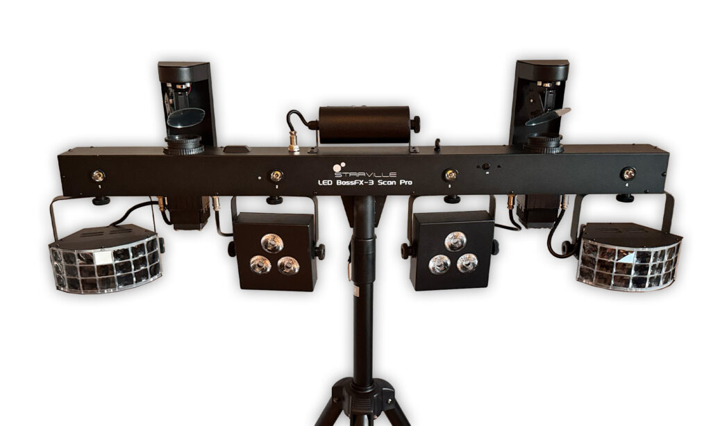 Das Stairville BossFX-3 Scan Pro Set kommt mit umfangreicher Bestückung