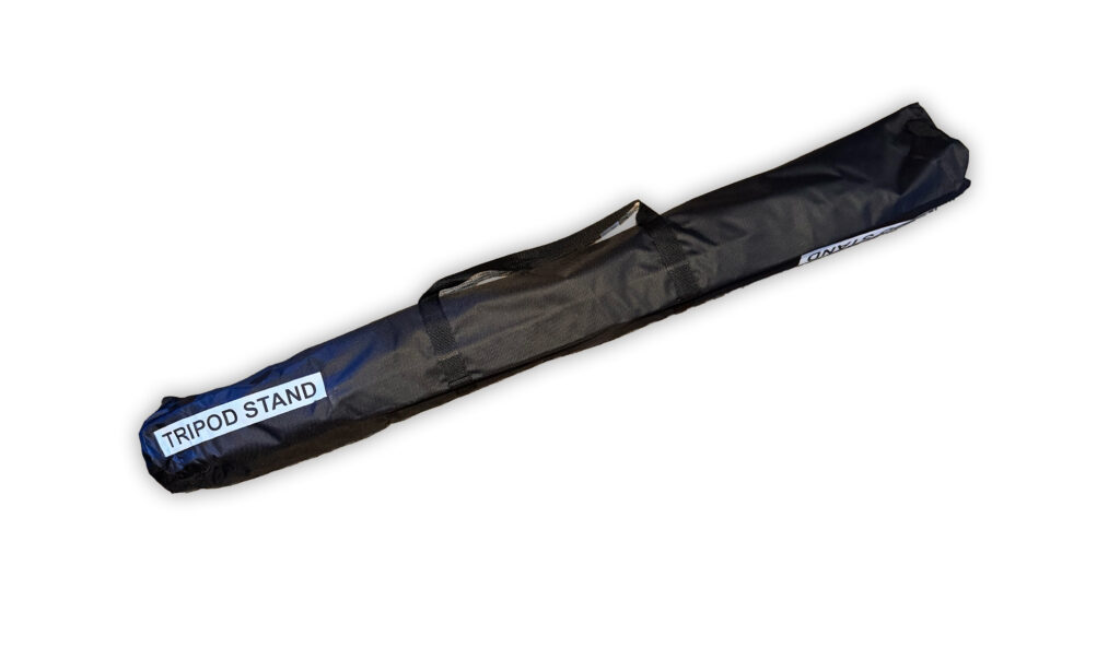 … auch das Stativ wird mit Tasche ausgeliefert