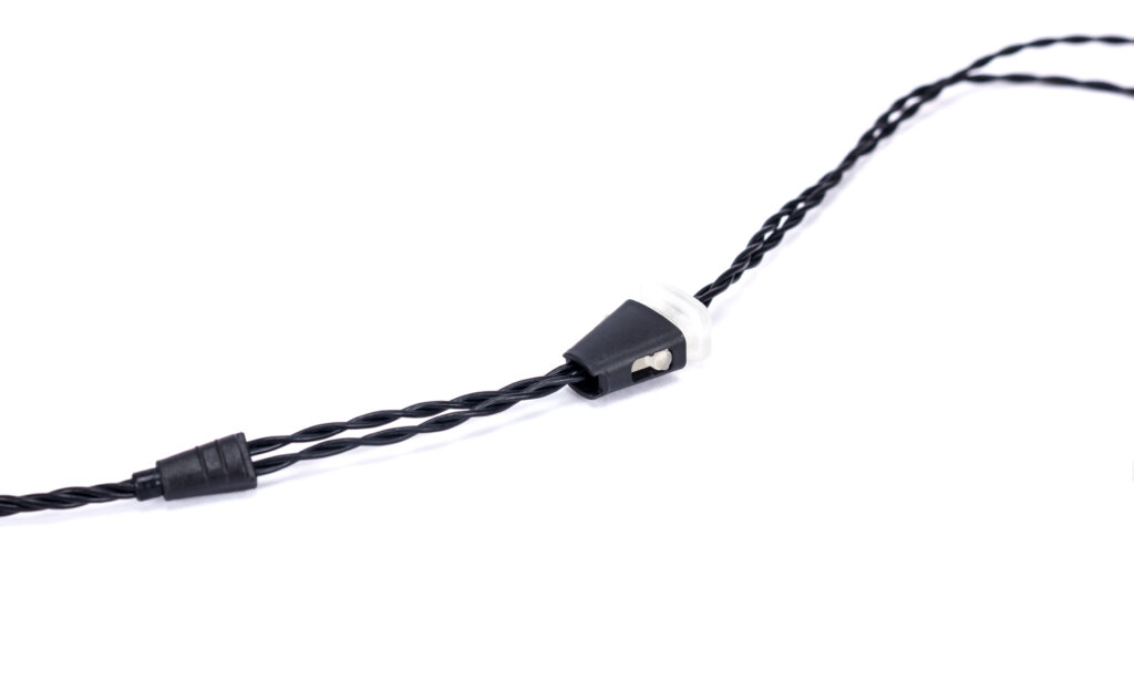 Ein justierbarer Schieber sorgt in der Praxis für optimale Passung des Wechselkabels