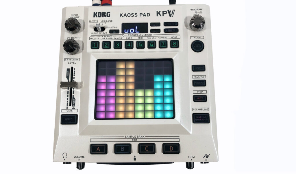 Das ist kein Tetris, sondern das Mischpult desKorg Kaoss Pad V 