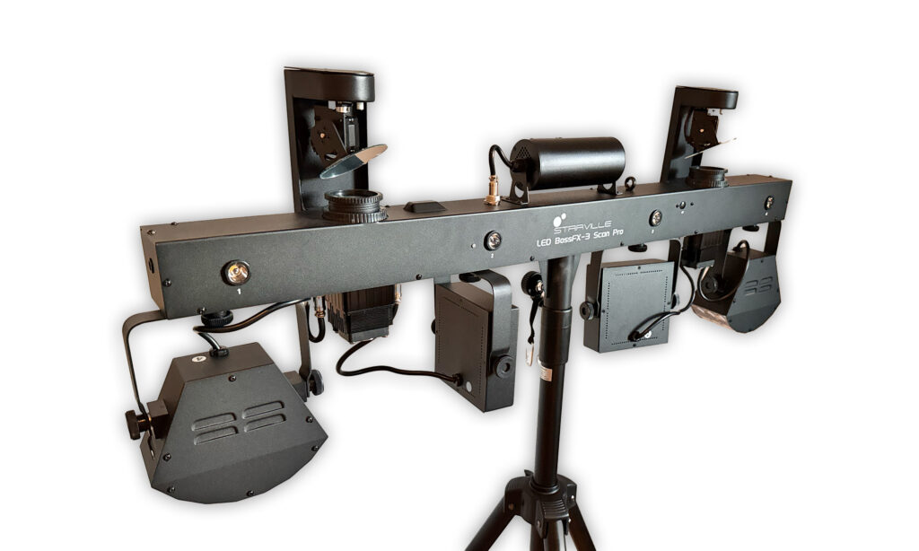 Stairville BossFX-3 Scan Pro: Das aufgebaute Set
